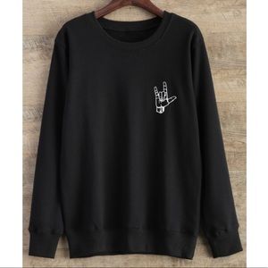 Graphic Black Sweatshirt from Zaful! (S)